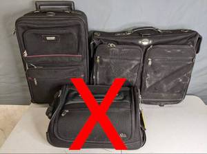lot 93 image: Ricardo Beverly Hills Garment Luggage Bag and Lucas Lightweight Carry on Expandable Luggage - X