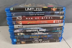 lot 233 image: Blue-Ray DVD Collection Limitless, Enemy of the State, Man of Steel, Indiana Jones, Venom, and More - Z
