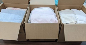 lot 281 image: Three Boxes of Bath Towels and Wash Cloths - X
