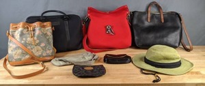 lot 317 image: Great Collection of 8 Bags and 1 Hat (Columbia Sportswear, Rambag, Pierre Balmain and More) - X