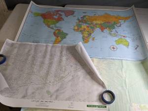 lot 238 image: Lot of 3 Maps The World, Ecuador and Cuenca - X