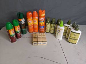 lot 330 image: Collection of Insect Repellent OFF, Repel, All Terrain Herbal Armor, and Babyganics - N