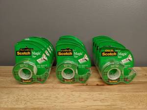 lot 60 image: 15 Brand New Scotch Magic Tape in Dispensers - T