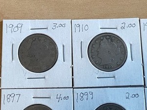 (8) Assorted Liberty V-Nickels