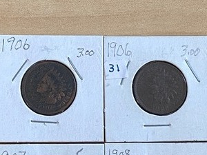(4) Indianhead Cents