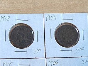 (4) Indianhead Cents