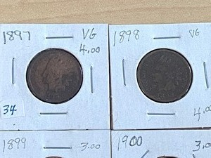 (4) Indianhead Cents