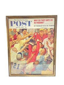lot 61 image: The Post Covers Framed