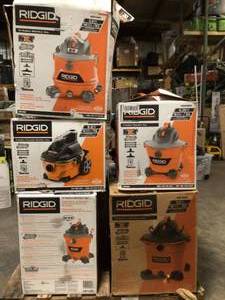 Pallet Of Assorted Ridgid Shop Vaccums (open boxes) please review pictures