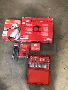 Large Lot of assorted Milwaukee Tools and accessories various kinds and conditions  see pictures