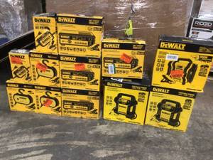 Mixed Pallet of assorted Dewalt Battery Chargers & Jump Starters (open boxes) please review pictures