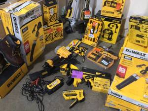 Pallet with assorted Dewalt Tools various models and conditions customer returns see pictures