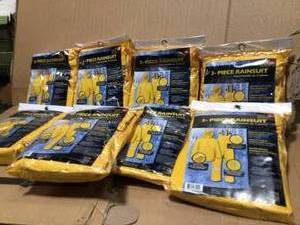 Lot of Assorted 3-Piece Rain Suits (8 count) review all pictures