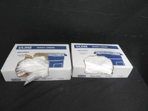 2 BOXES ULINE CLEAR TRASH LINERS - 40-45 GALLON