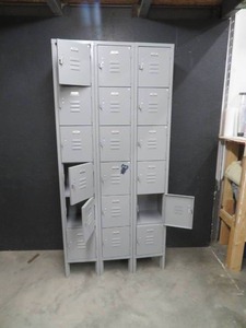 1, 3 X 6 INDUSTRIAL LOCKER (18 INDIVIDUAL LOCKERS)