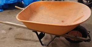 Rubber Tire Contractors Wheelbarrow