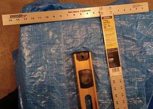 Johnson JTS48 Drywall T Square and a 2-foot Aluminum Level