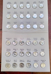 The Franklin Mint Presidential First Edition Sterling Silver Mini-Coin Set