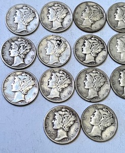 (14) 1942 Mercury Dimes