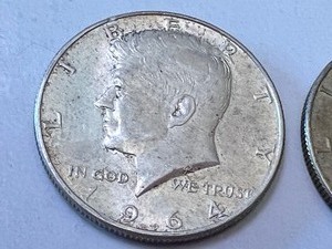 1964 & 1968 Kennedy Half Dollar Coins