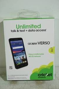 lot 187 image: Cricket Wireless Alcatel Verso Smartphone