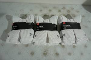 lot 41 image: 18 Pair NEW Under Armour Large Cotton Socks