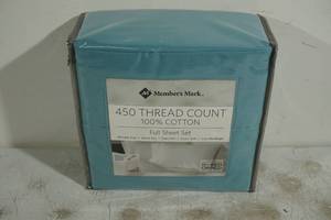 lot 145 image: NEW Members Mark 450 Thread Count Full Sheet Set
