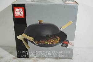 lot 140 image: NEW Joyce Chen Classic Series Non-Stick Wok Set