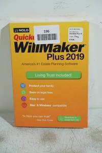 lot 196 image: NEW NOLO WillMaker Plus 2019 Estate Planning Software