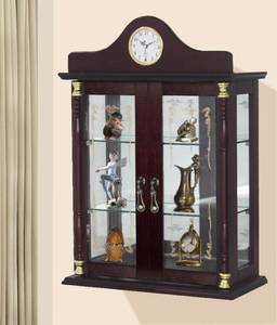 lot 127 image: Damaged Wall Mounted Curio Cabinet