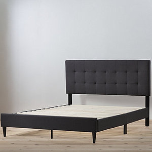 lot 201 image: Tara CKG Upholstered Platform Bed Frame
