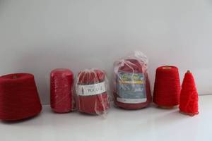 Six Skeins Of Red Yarn--One Is Yeoman Poodle & One Is Can Cun Tamm