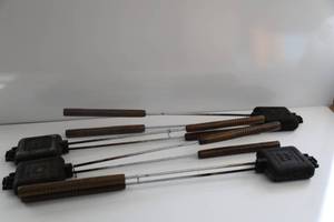 Four Solid Cast Iron Original Square Pie Irons