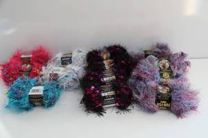 Thirteen Skeins Of Fun Fur Yarn--(Various Colors)