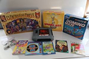 Four Games & Five Books & Word Pieces To Make Your Own Sentences