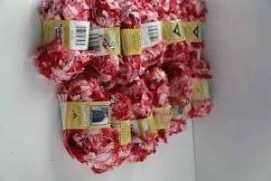 Twelve Skeins Of Variegated reds & Pinks Yarn--100% Polyester
