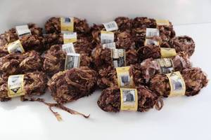 Twenty-One Skeins Of Fashion Eight Yarn--(Browns)