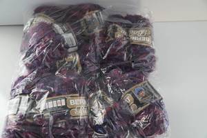 Many Skeins Of Bernat Boa Fashion Eight Purple Yarn