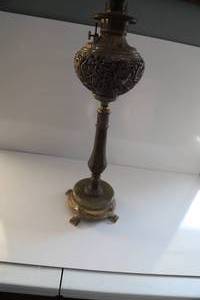 Collectable Antique (The Syntax Lamp) --Brass Old Meridan Vintage Kerosene Oil Lamp