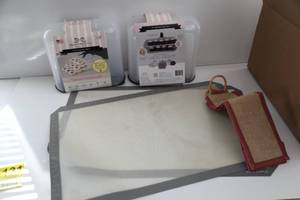 The Ultimate In Versatility Bakers Sto & Go Containers To Display Or Carry Cookies-Cupcakes-Etc.--Two Plastic See-Thru Pads