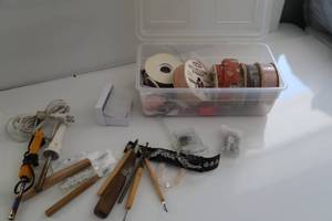 Spools Of Ribbon-Glue Guns To Do Craft Projects-Other Craft Items