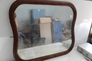 Mirror With Dark Brown Frame