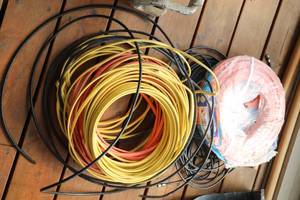 Reels Of Miscellaneous Wire--Different Colors & Styles--One Reel Is Real Romex-Type NM-B