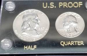 1957 US PROOF SET IN BLACK CAPITAL HOLDER