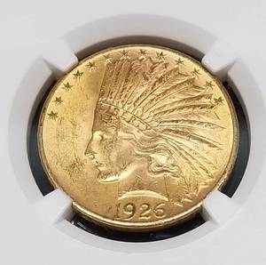 1926 US $10 GOLD INDIAN MS63 NGC