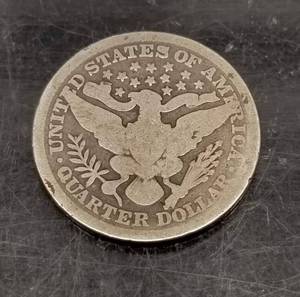 1892 US BARBER QUARTER FIRST YEAR OF SERIES COIN