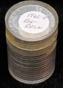 UNC ROLL OF 1962 US FRANKLIN HALF DOLLARS 20 COINS