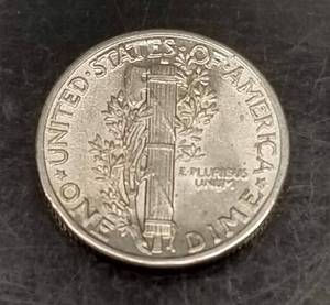1936 MERCURY DIME UNC