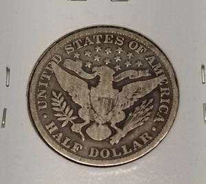 1892 US BARBER HALF DOLLAR FIRST YEAR OF SERIES COIN