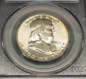 1955 FRANKLIN HALF DOLLAR MS64 PCGS